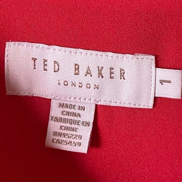 Ted Baker Leaanah Maxi Coral Dress Tank Sleeveless Wrap Size 4 - Picture 13 of 14